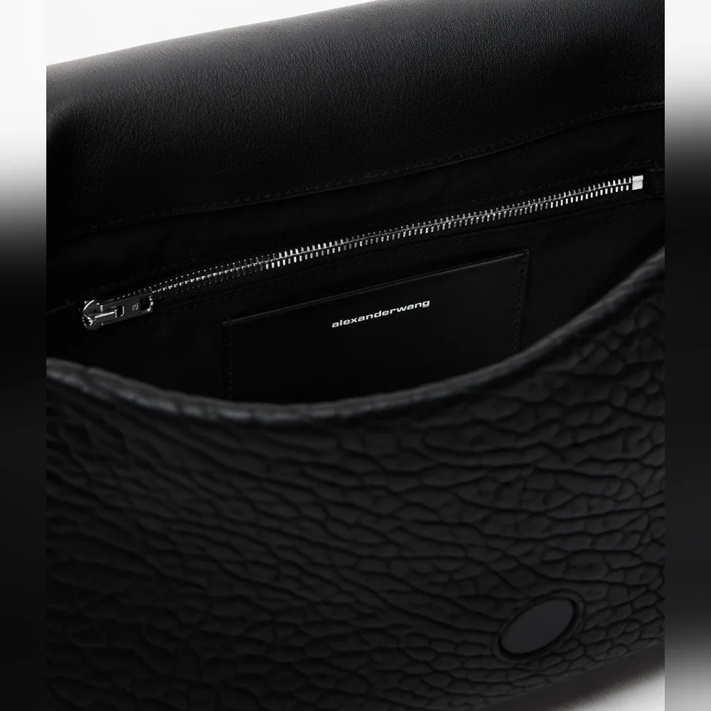 Alexander Wang Ricco Black Textured Leather Bag (Medium) - Picture 4 of 15
